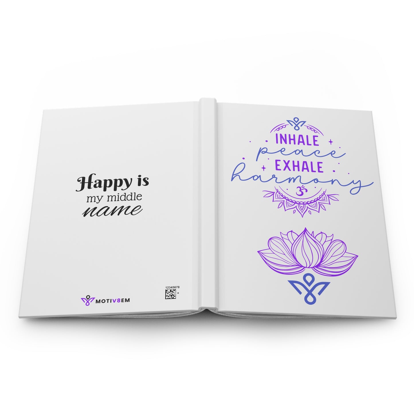 Inhale Peace Exhale Harmony - Hardcover Journal