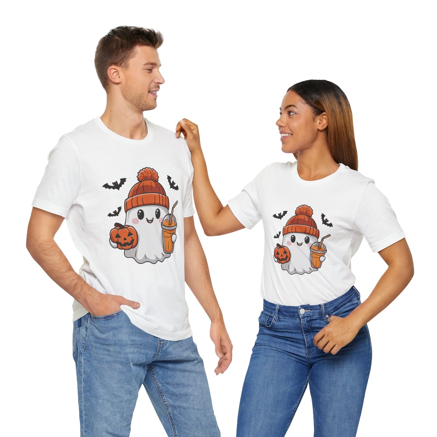 Exclusive Halloween Cute Pumpkin Spice Ghost - Sweatshirt - Fun colors 🧡🩶🩷