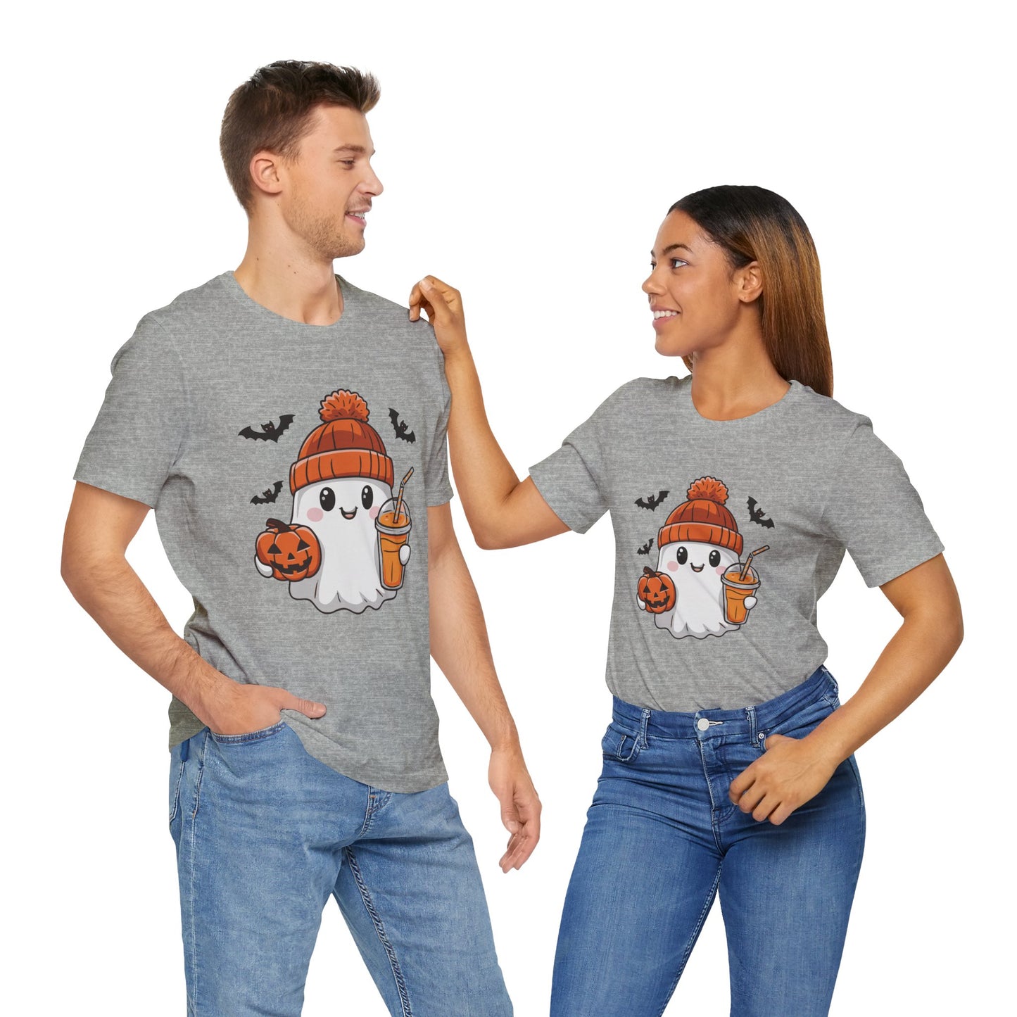 Exclusive Halloween Cute Pumpkin Spice Ghost - Sweatshirt - Fun colors 🧡🩶🩷