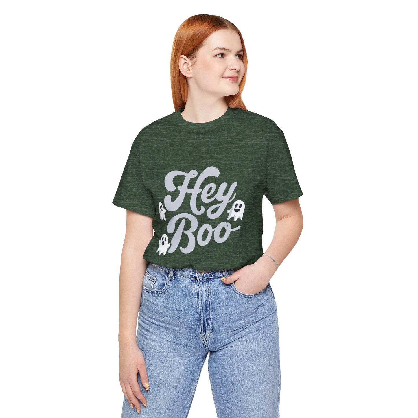 Exclusive Halloween Hey Boo - T-Shirt - Fun colors 🧡🩶🩷