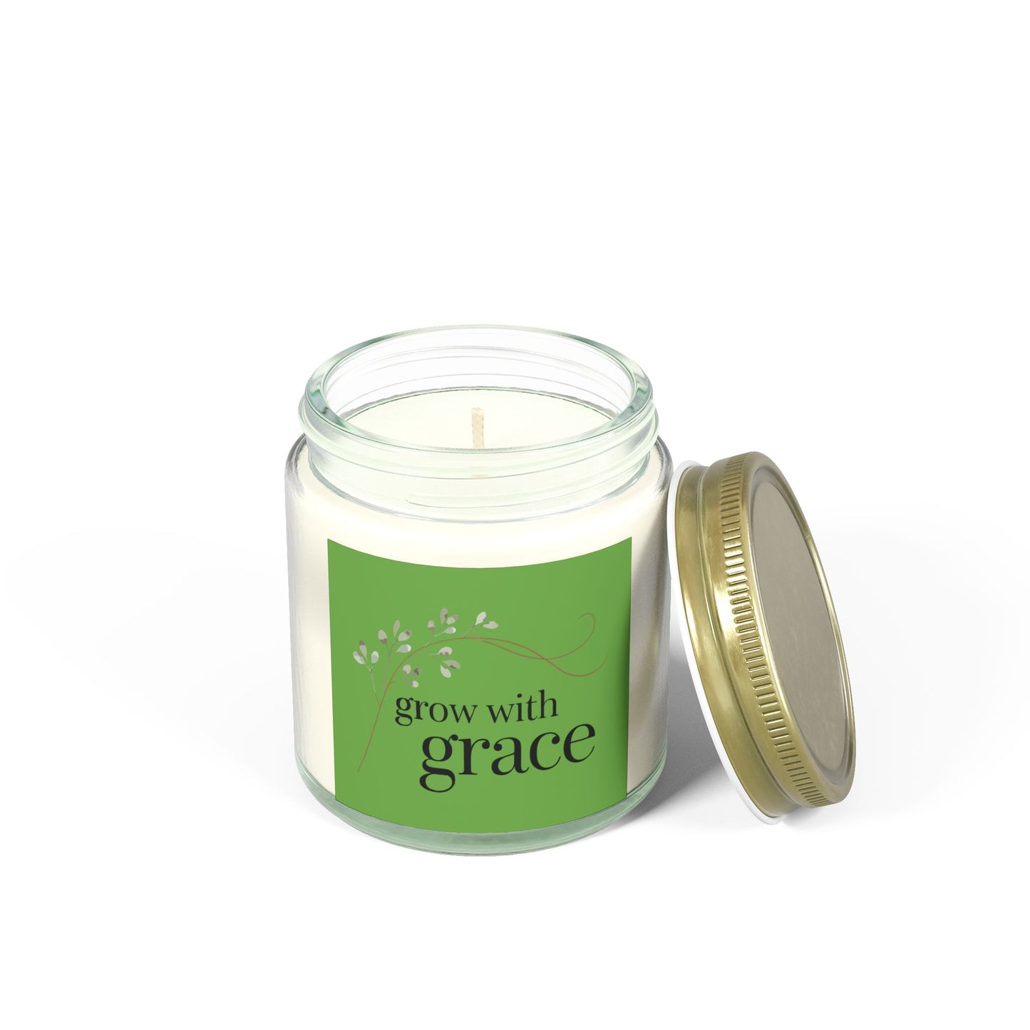 Grow with grace - Natural & Non Toxic 🌱 - Scented Candle Coconut Apricot Wax