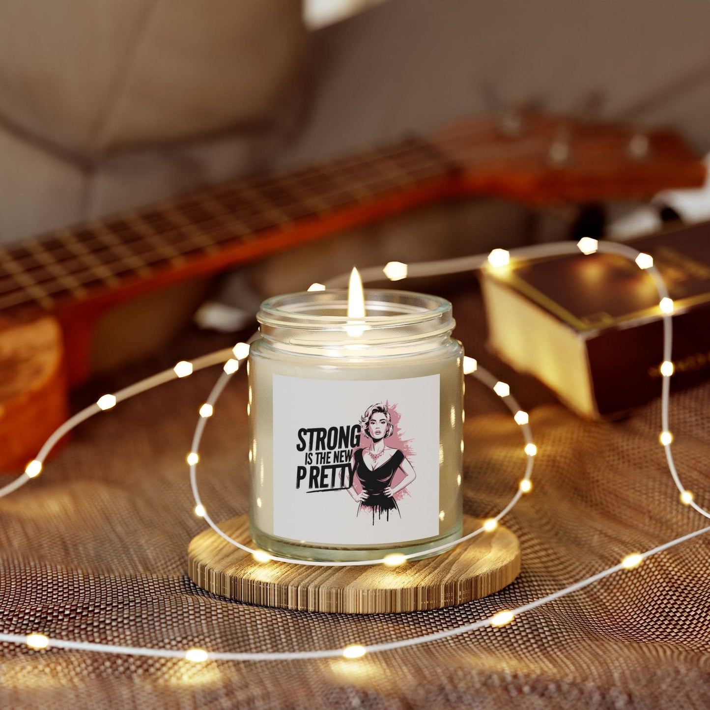 Strong is the new pretty - Natural & Non Toxic 🌱 Scented Candle Coconut Apricot Wax