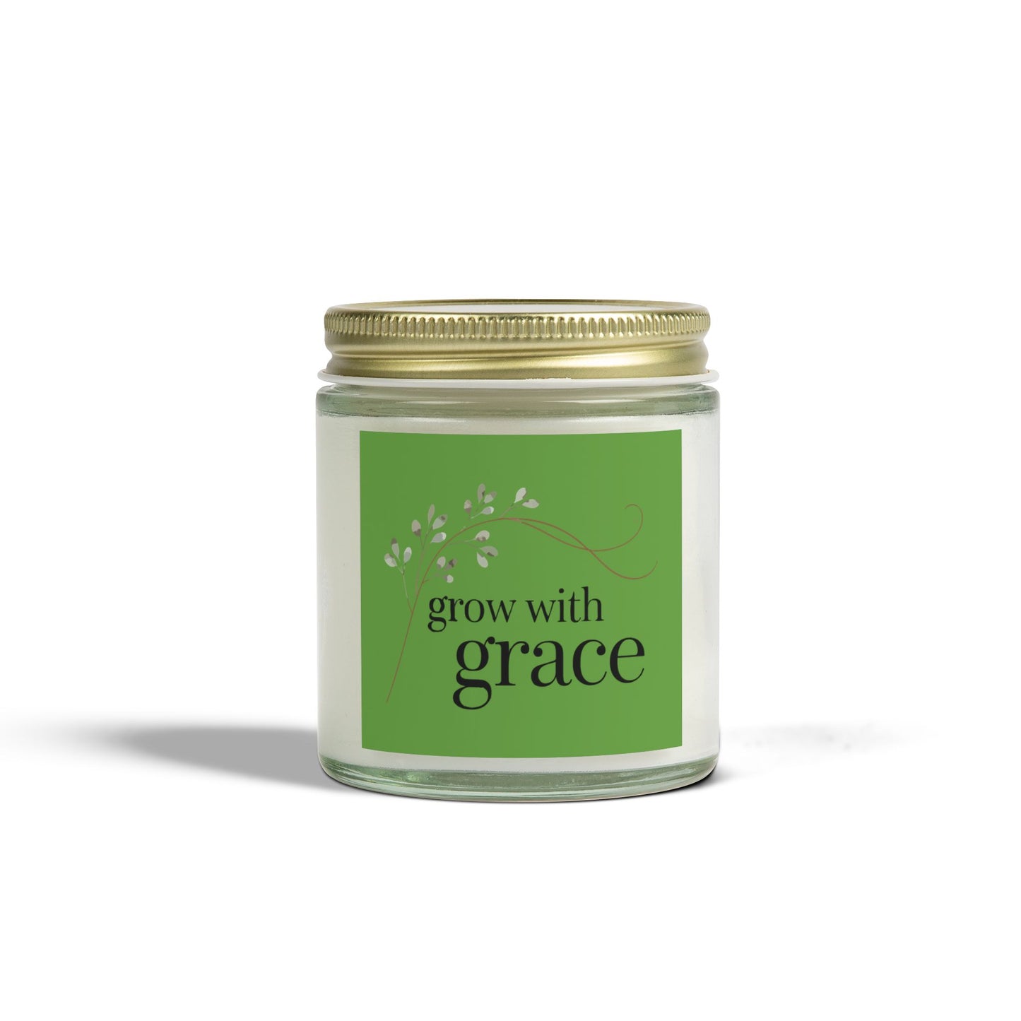 Grow with grace - Natural & Non Toxic 🌱 - Scented Candle Coconut Apricot Wax
