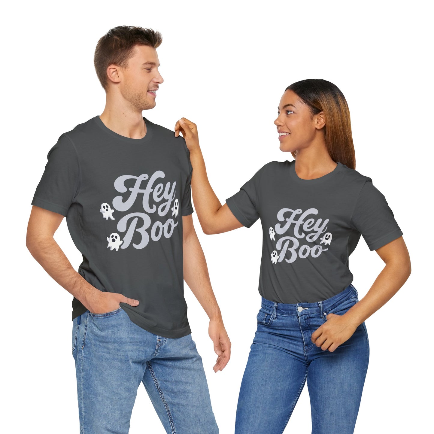 Exclusive Halloween Hey Boo - T-Shirt - Fun colors 🧡🩶🩷