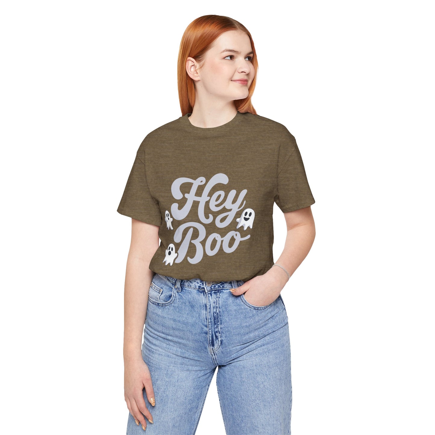 Exclusive Halloween Hey Boo - T-Shirt - Fun colors 🧡🩶🩷