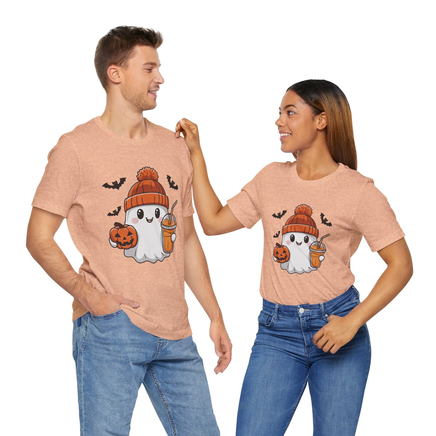 Exclusive Halloween Cute Pumpkin Spice Ghost - Sweatshirt - Fun colors 🧡🩶🩷