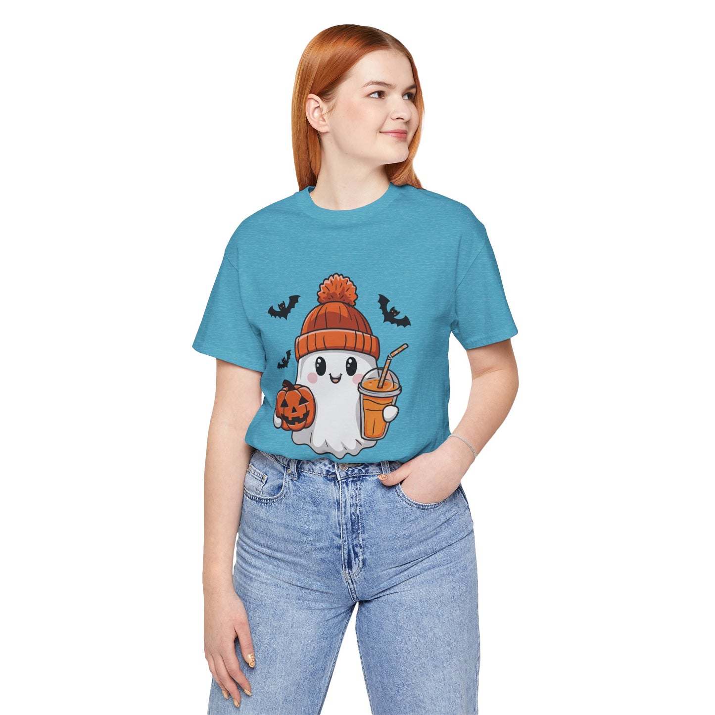 Exclusive Halloween Cute Pumpkin Spice Ghost - Sweatshirt - Fun colors 🧡🩶🩷