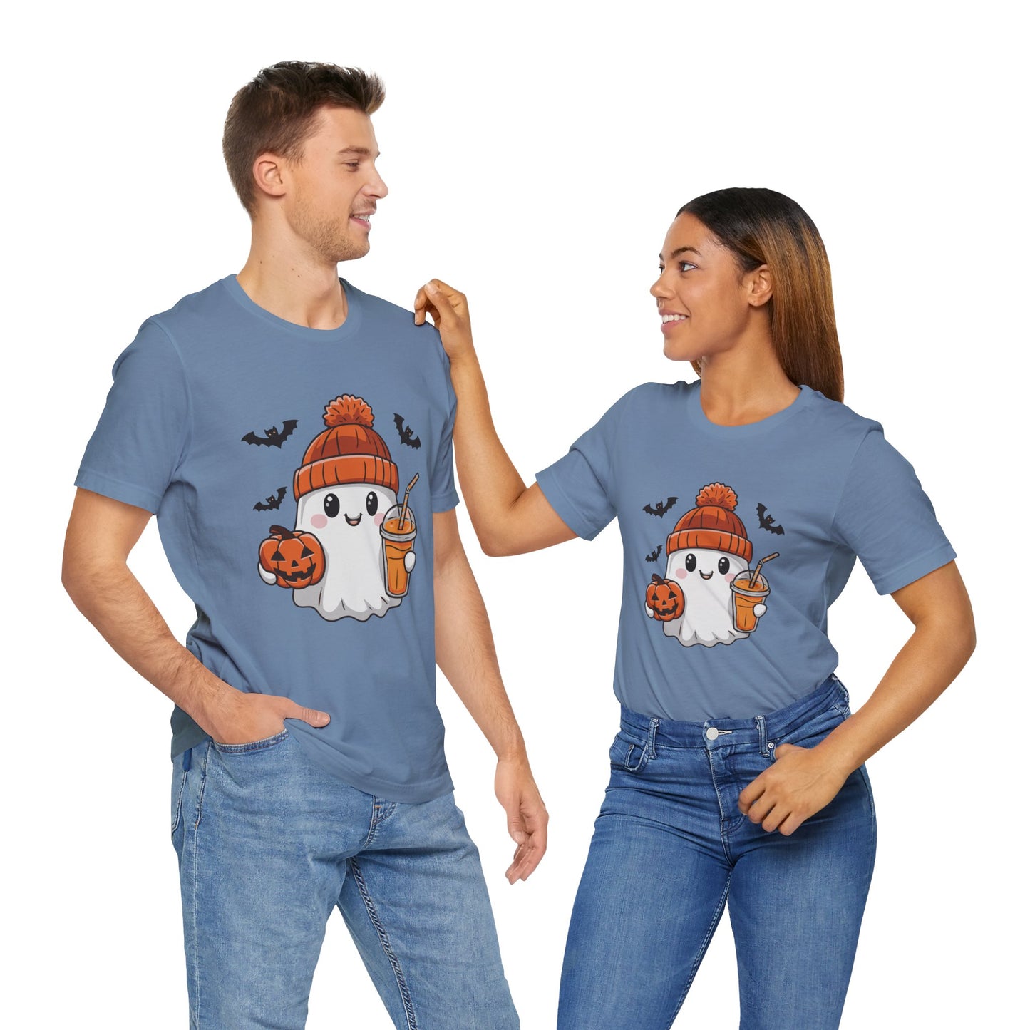 Exclusive Halloween Cute Pumpkin Spice Ghost - Sweatshirt - Fun colors 🧡🩶🩷