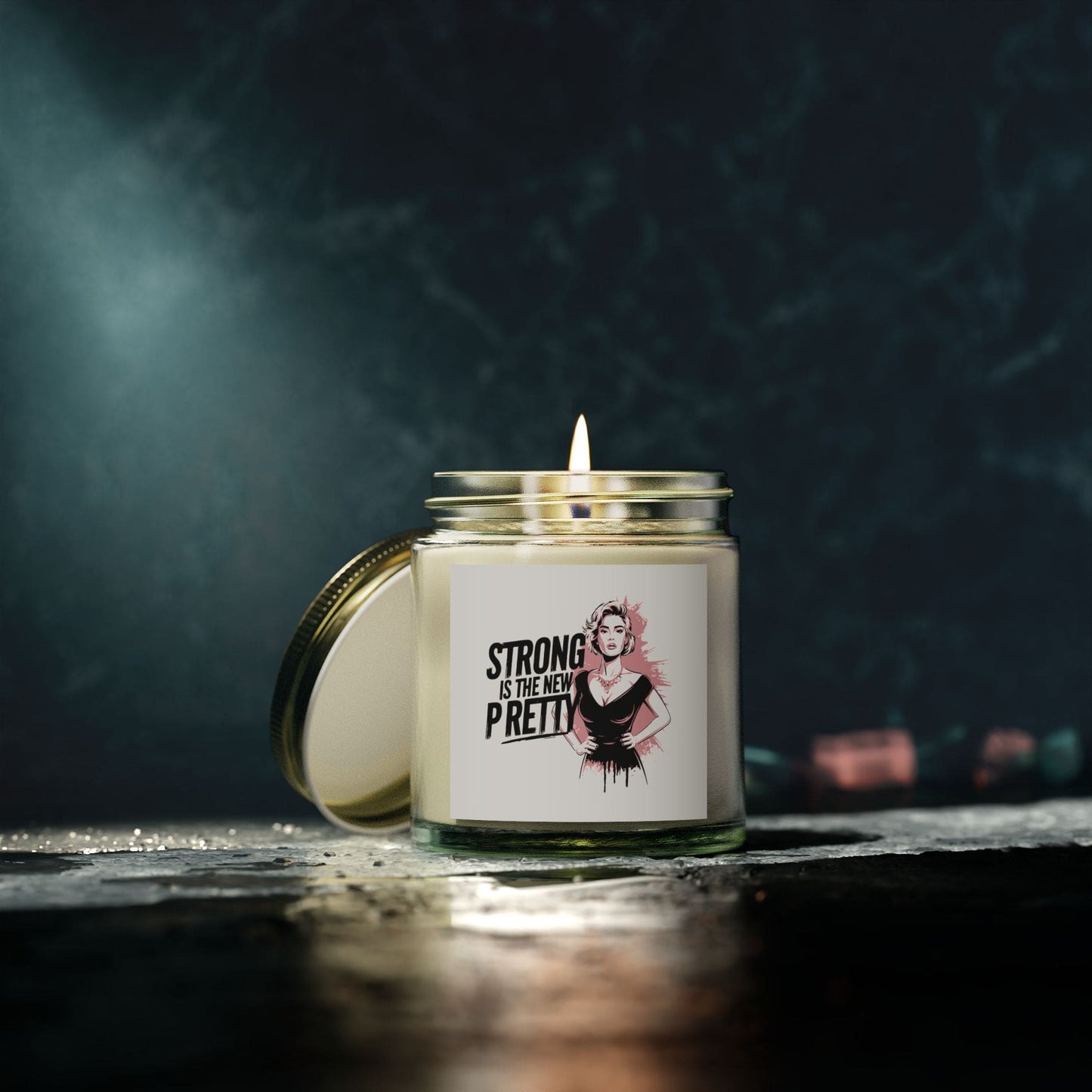 Strong is the new pretty - Natural & Non Toxic 🌱 Scented Candle Coconut Apricot Wax