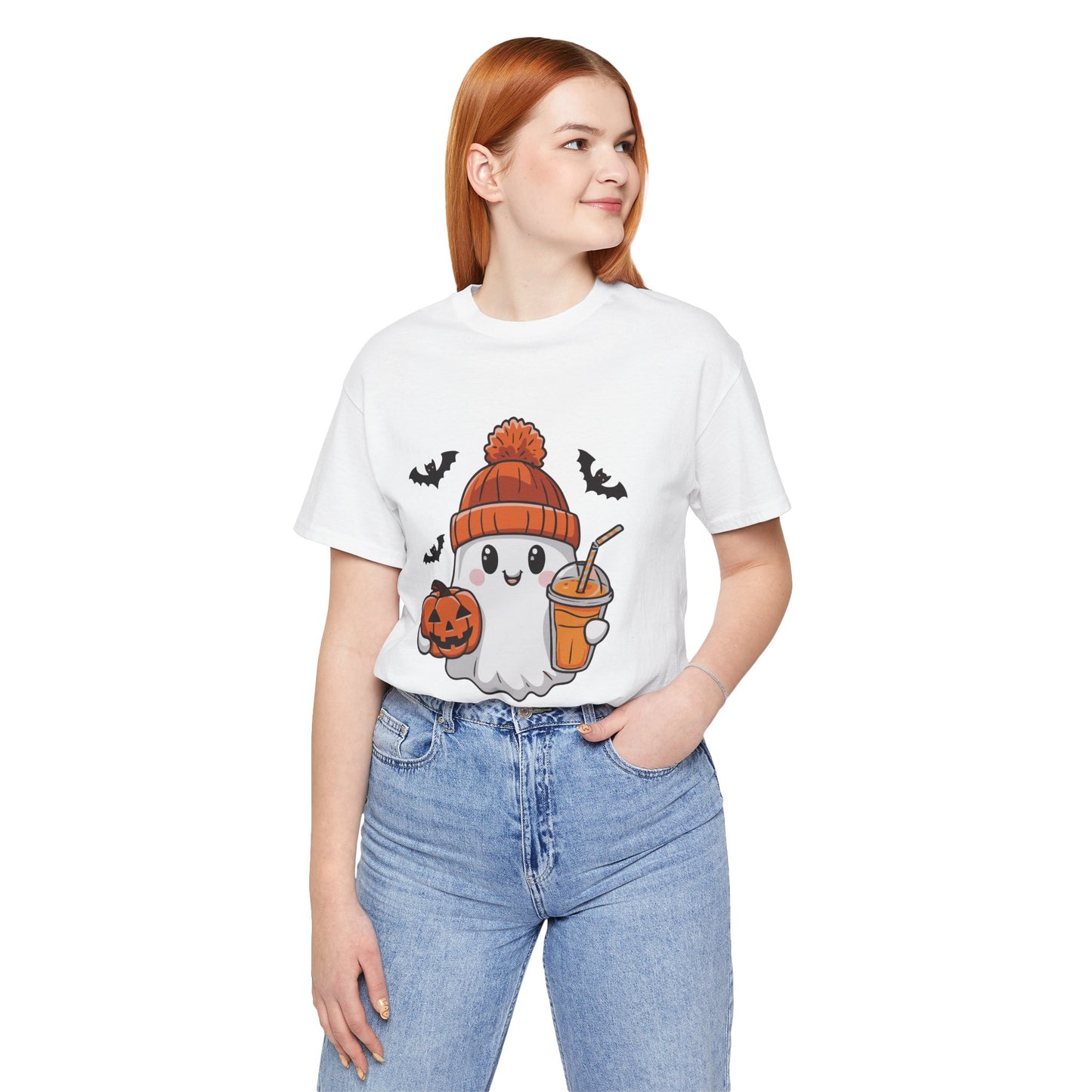 Exclusive Halloween Cute Pumpkin Spice Ghost - Sweatshirt - Fun colors 🧡🩶🩷