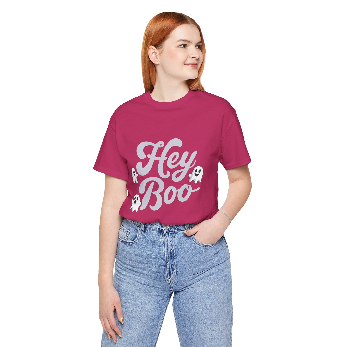 Exclusive Halloween Hey Boo - T-Shirt - Fun colors 🧡🩶🩷