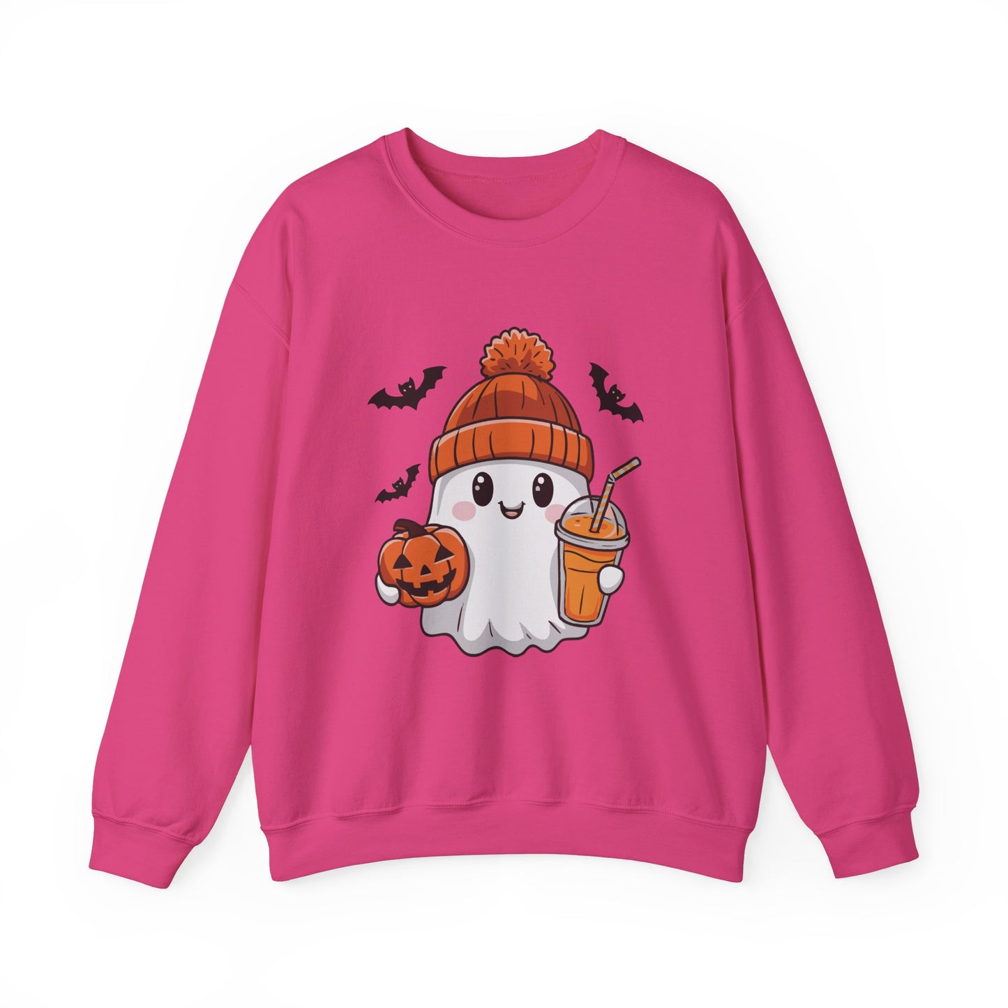 Exclusive Halloween Cute Pumpkin Spice Ghost - Sweatshirt - Fun colors 🧡🩶🩷