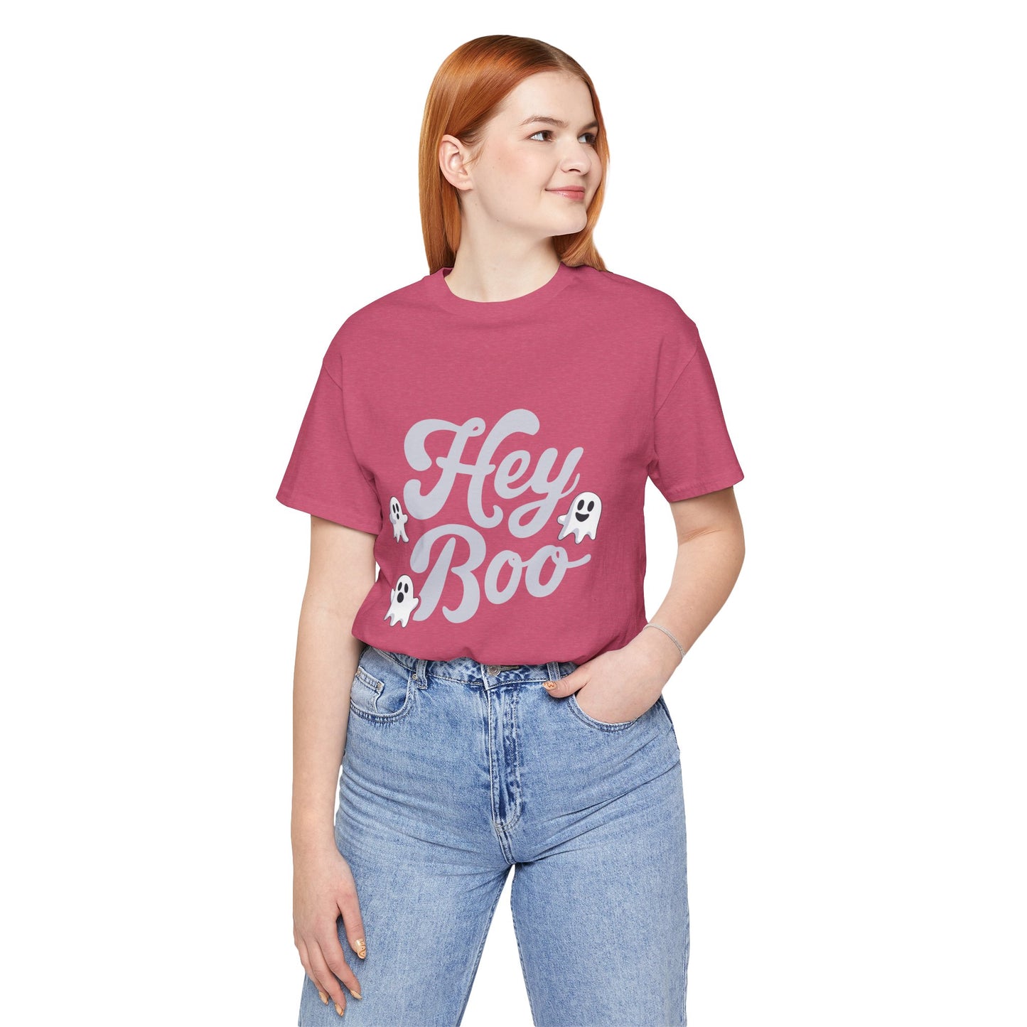 Exclusive Halloween Hey Boo - T-Shirt - Fun colors 🧡🩶🩷
