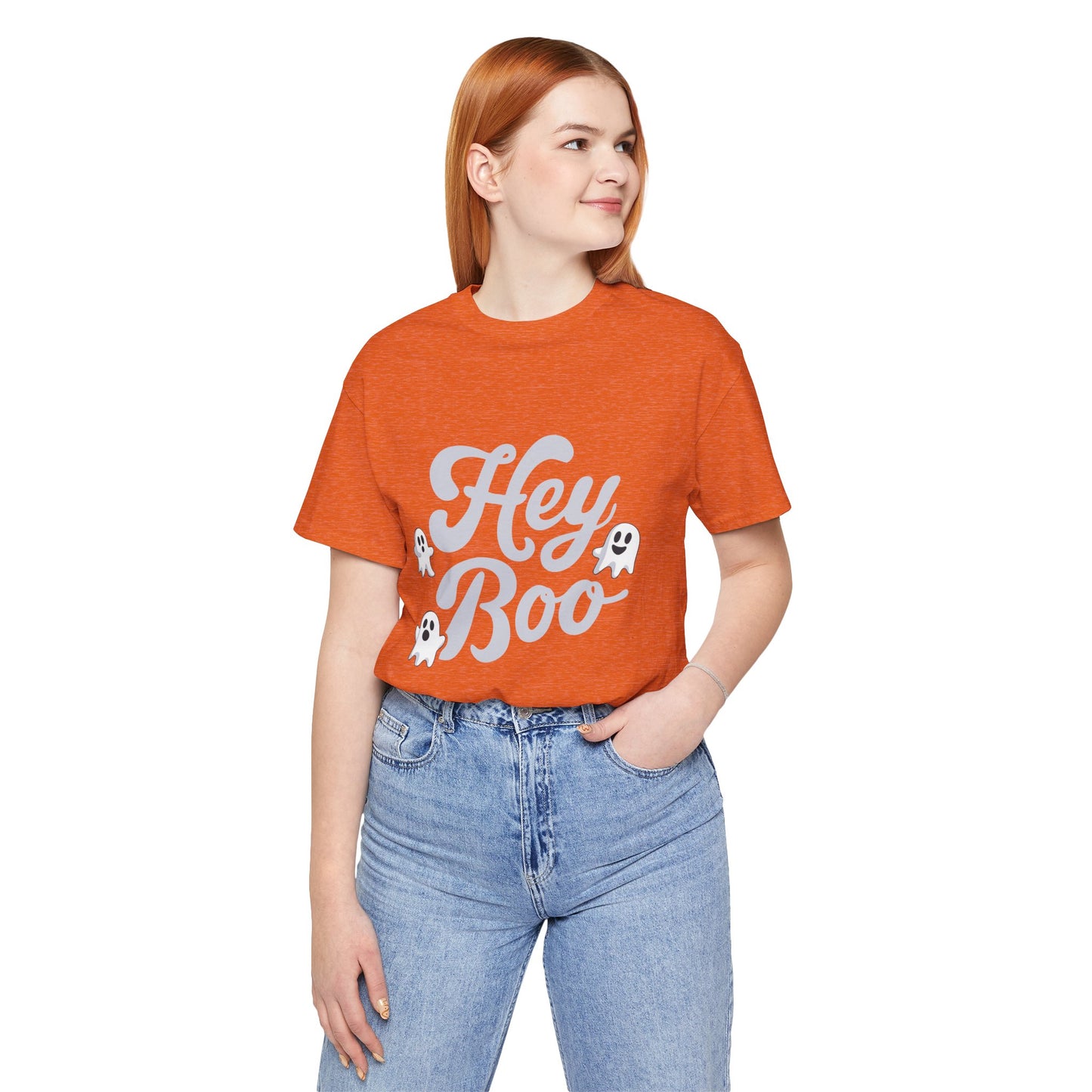 Exclusive Halloween Hey Boo - T-Shirt - Fun colors 🧡🩶🩷