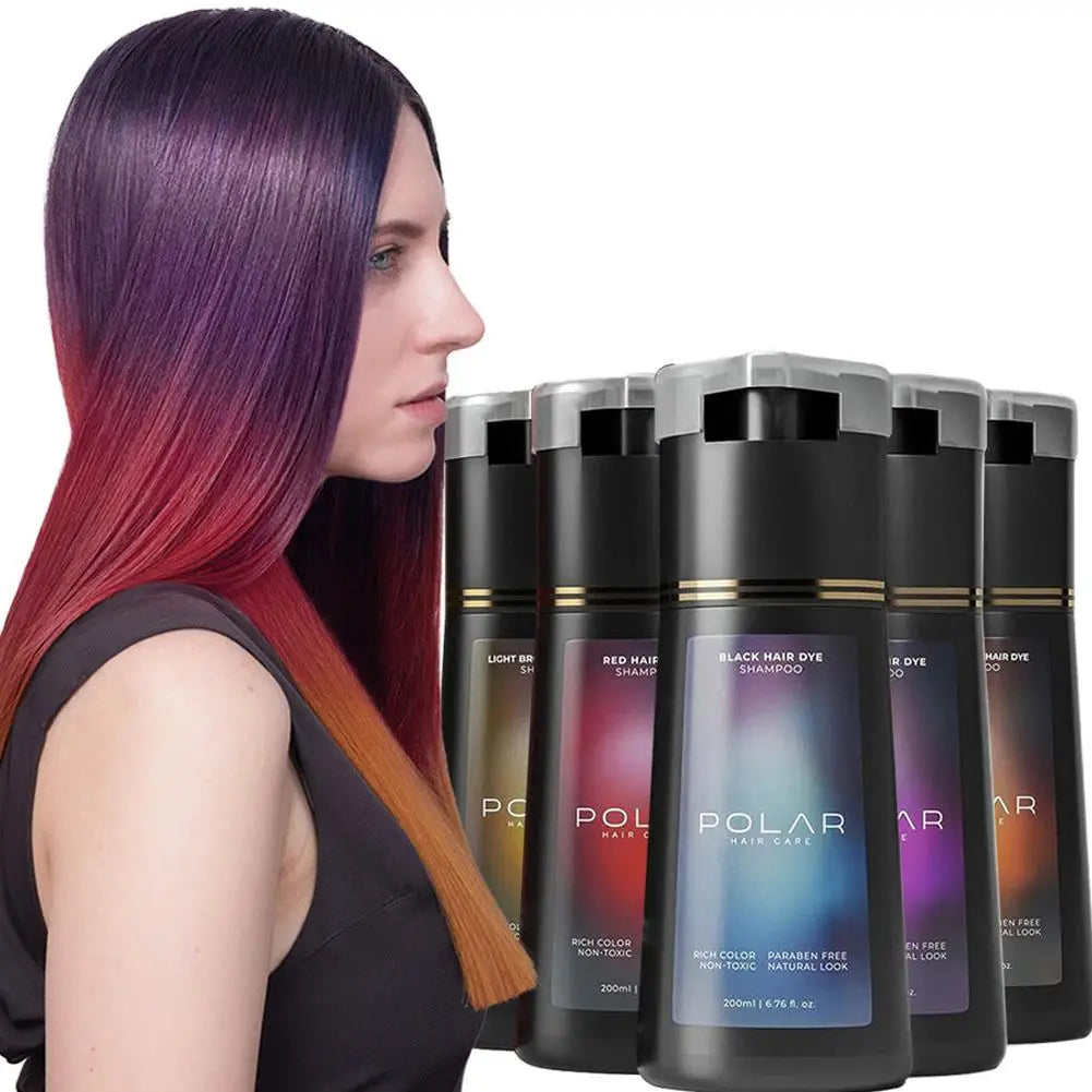 High-end 200ml Hair Dye Shampoo Quick Coloring Hair Dye Long Lasting Nourish Hair Dye Coloring Shampoo for Men Women Hair Care