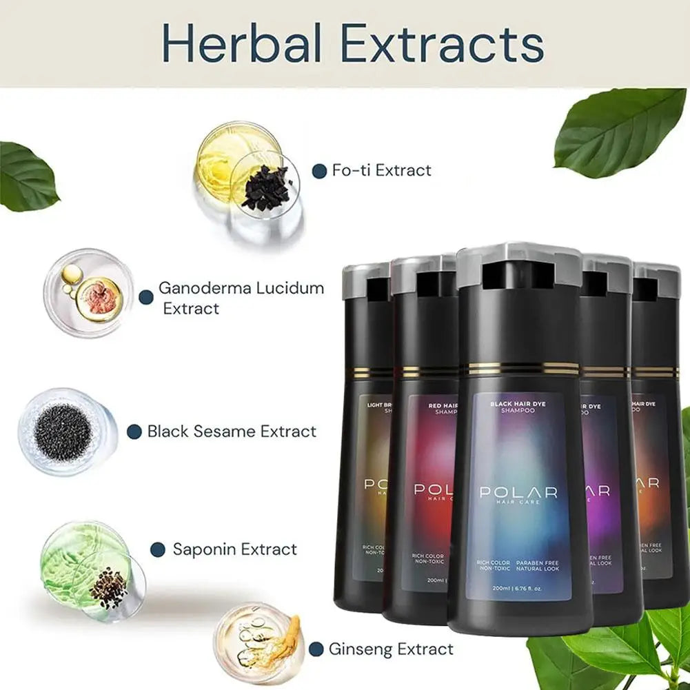 High-end 200ml Hair Dye Shampoo Quick Coloring Hair Dye Long Lasting Nourish Hair Dye Coloring Shampoo for Men Women Hair Care