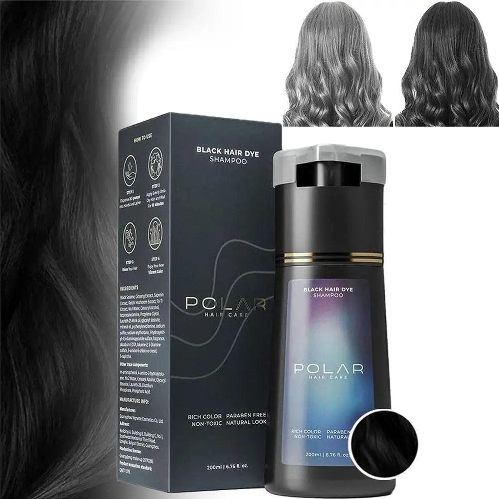 High-end 200ml Hair Dye Shampoo Quick Coloring Hair Dye Long Lasting Nourish Hair Dye Coloring Shampoo for Men Women Hair Care