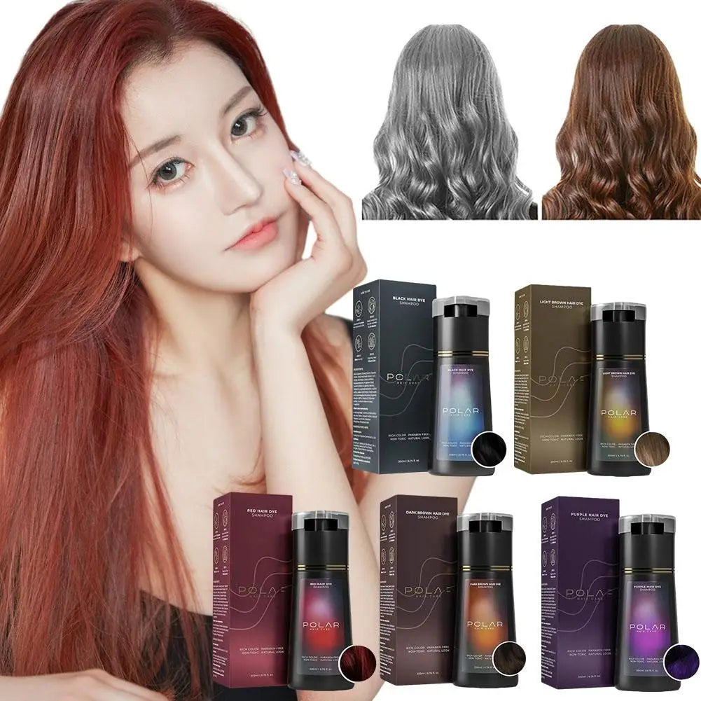 High-end 200ml Hair Dye Shampoo Quick Coloring Hair Dye Long Lasting Nourish Hair Dye Coloring Shampoo for Men Women Hair Care