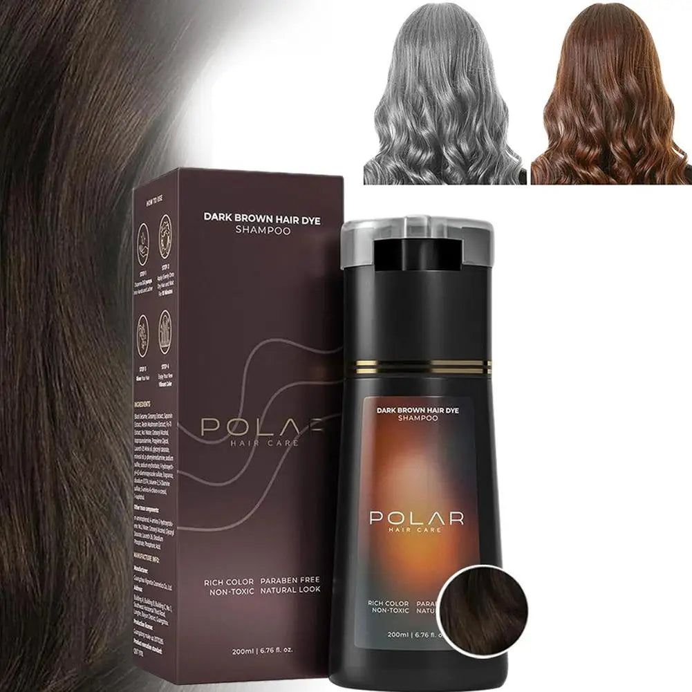 High-end 200ml Hair Dye Shampoo Quick Coloring Hair Dye Long Lasting Nourish Hair Dye Coloring Shampoo for Men Women Hair Care