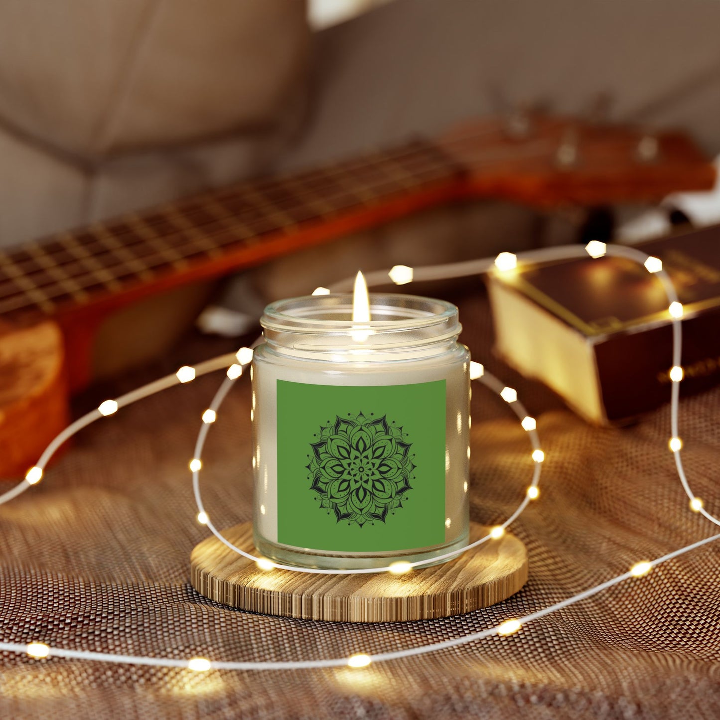 Mandala - Natural & Non Toxic 🌱 - Scented Candle Coconut Apricot Wax