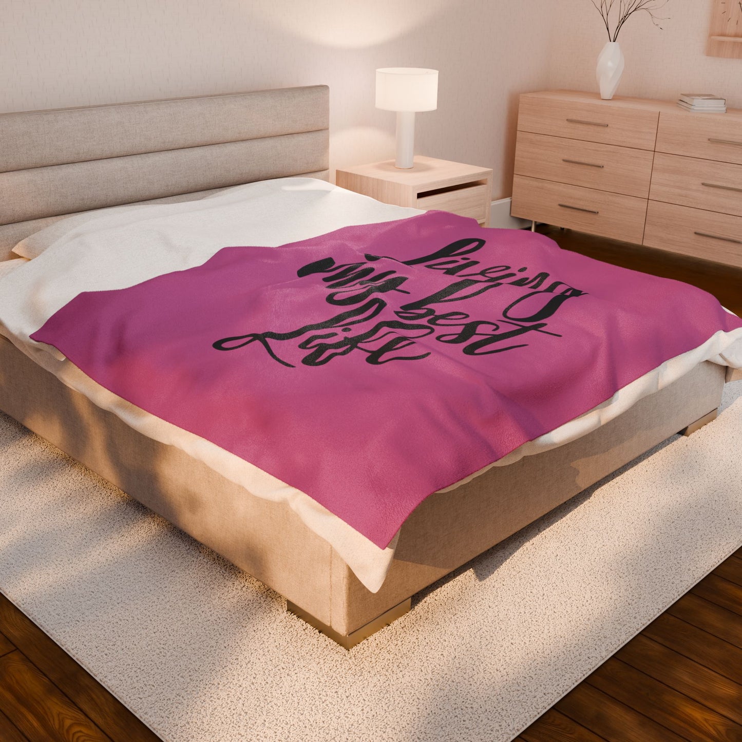 Living my best life - Velveteen Plush Blanket
