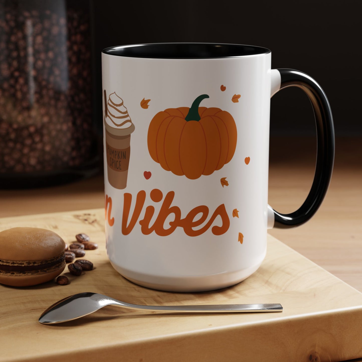 Autumn Vibes 🧡 - Accent Coffee Mug (11, 15 oz) - Wrap around design