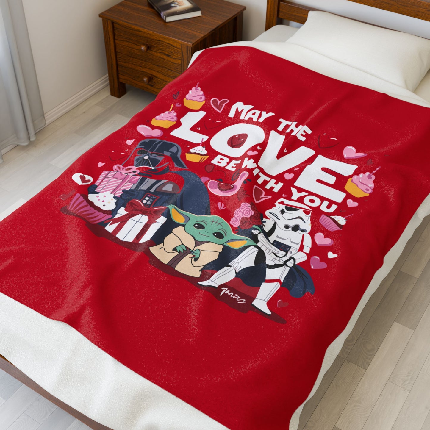 May the LOVE be with you - Velveteen Plush Blanket - Valentine's Day Special & Limited Edition