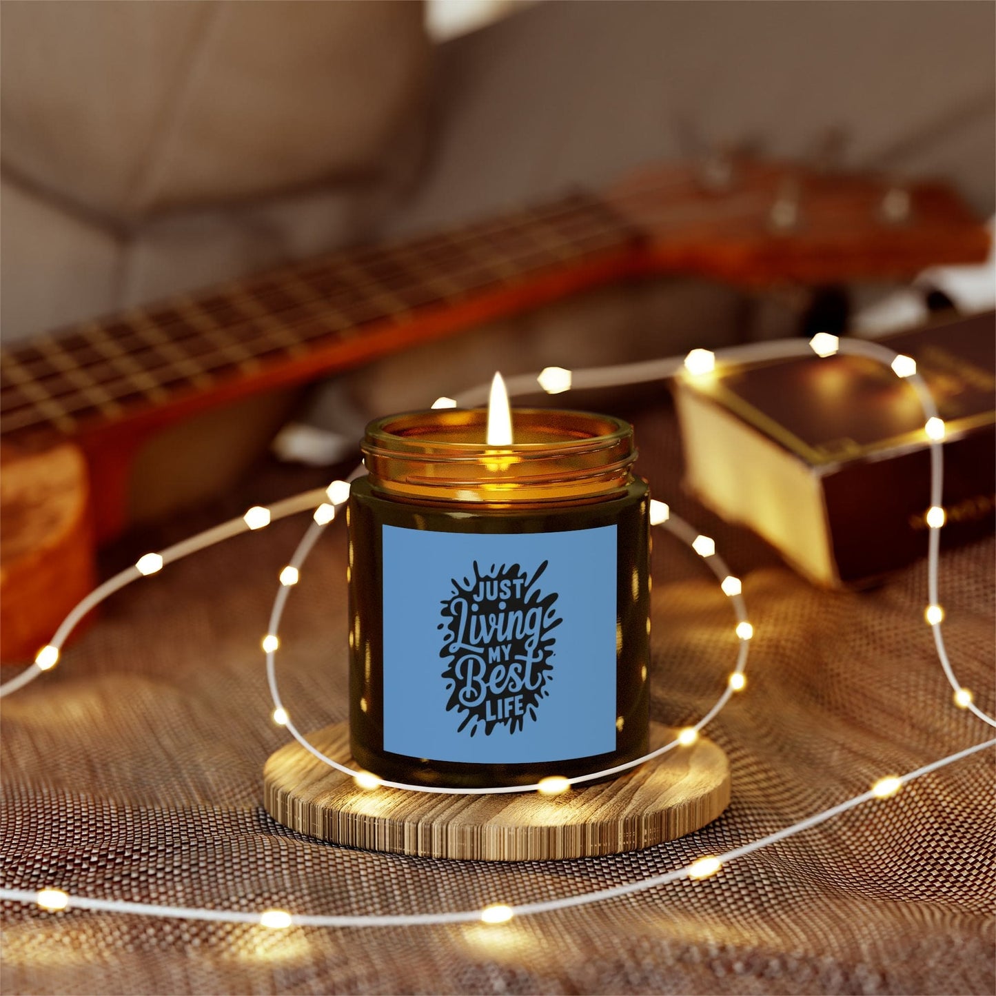Living my best life - Natural & Non Toxic 🌱 - Scented Candle Coconut Apricot Wax