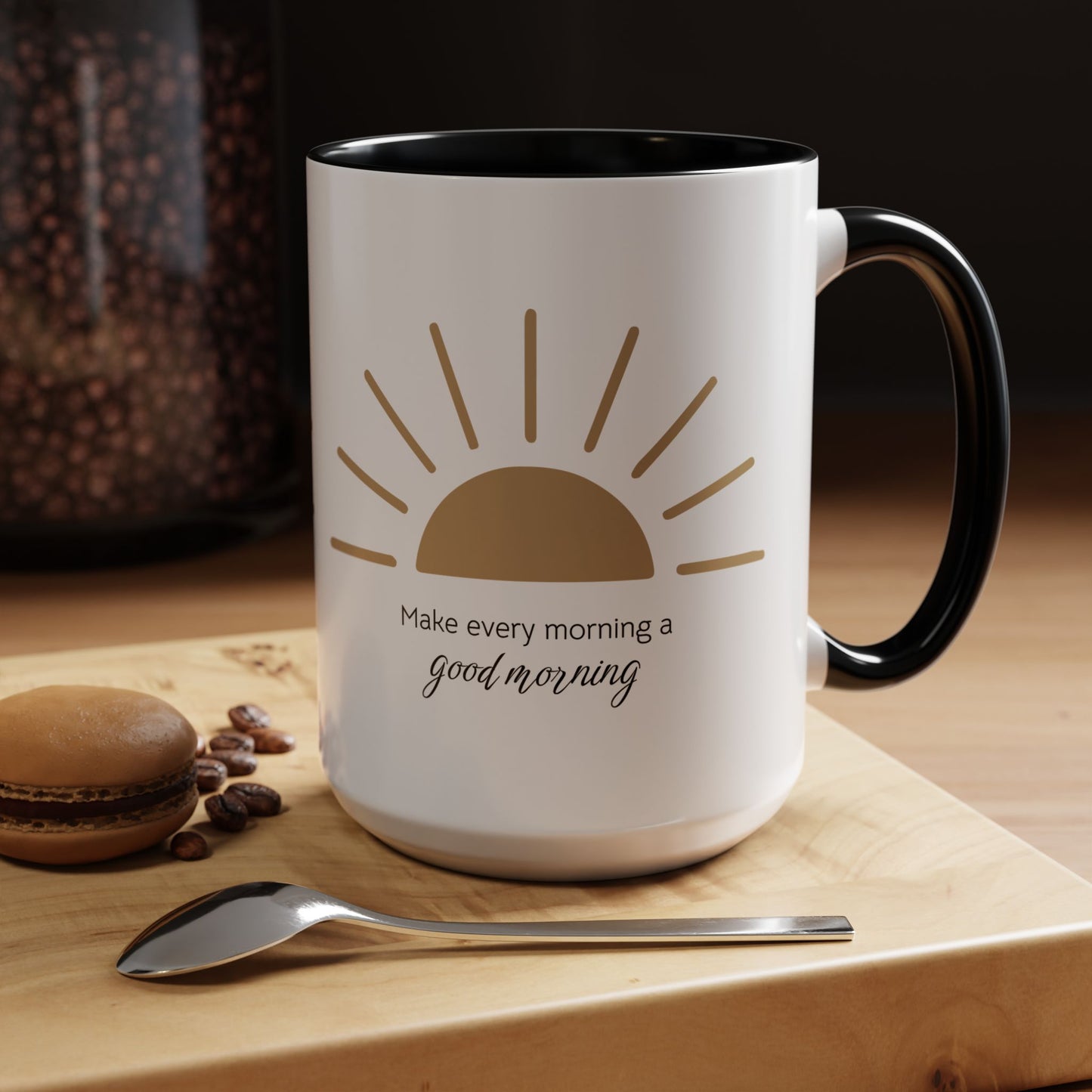 Make every morning a good morning ☀️ - Accent Coffee Mug (11, 15 oz) - Double sided design