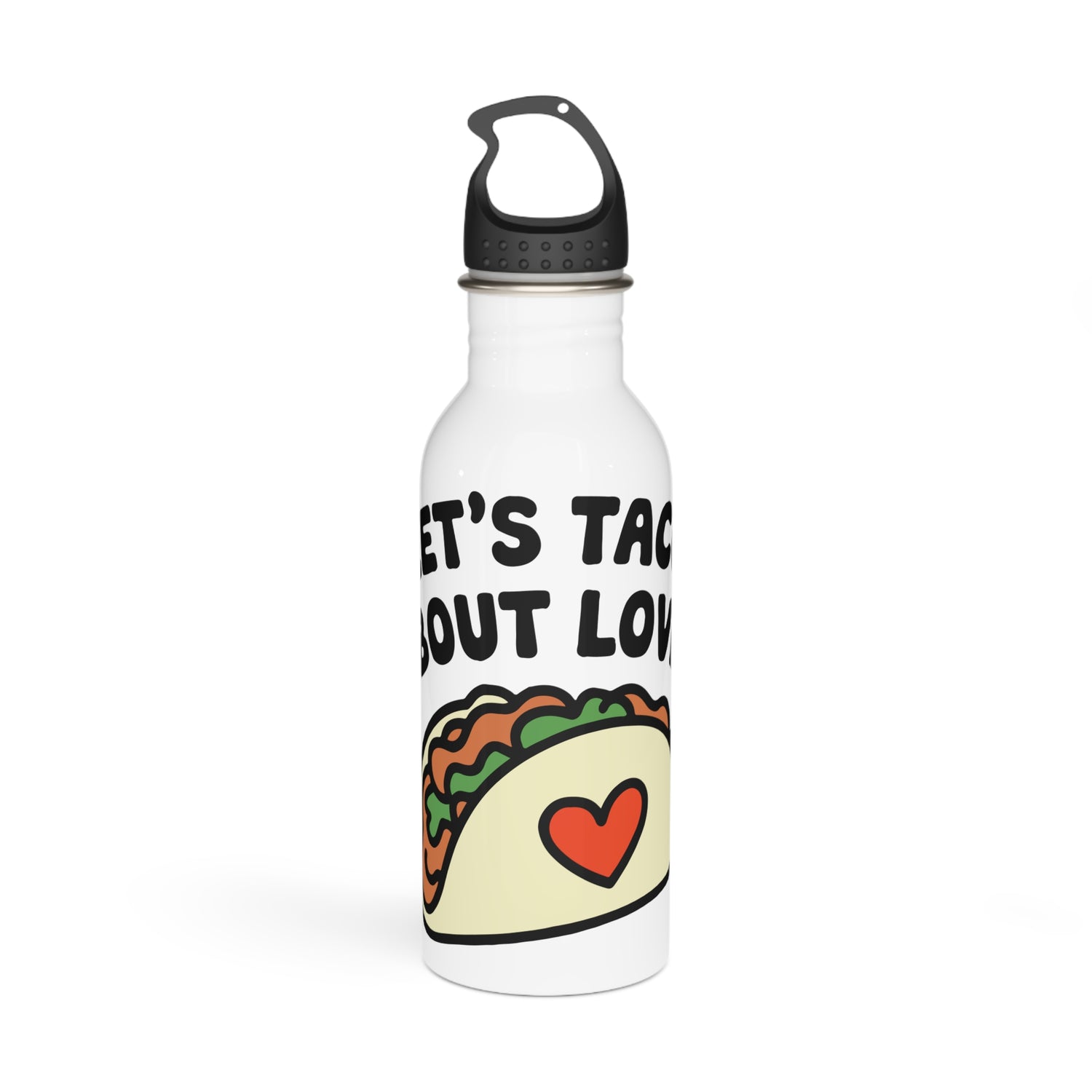 LET'S TACO 'BOUT LOVE - Valentine's Day - Stainless Steel Water Bottle 20oz