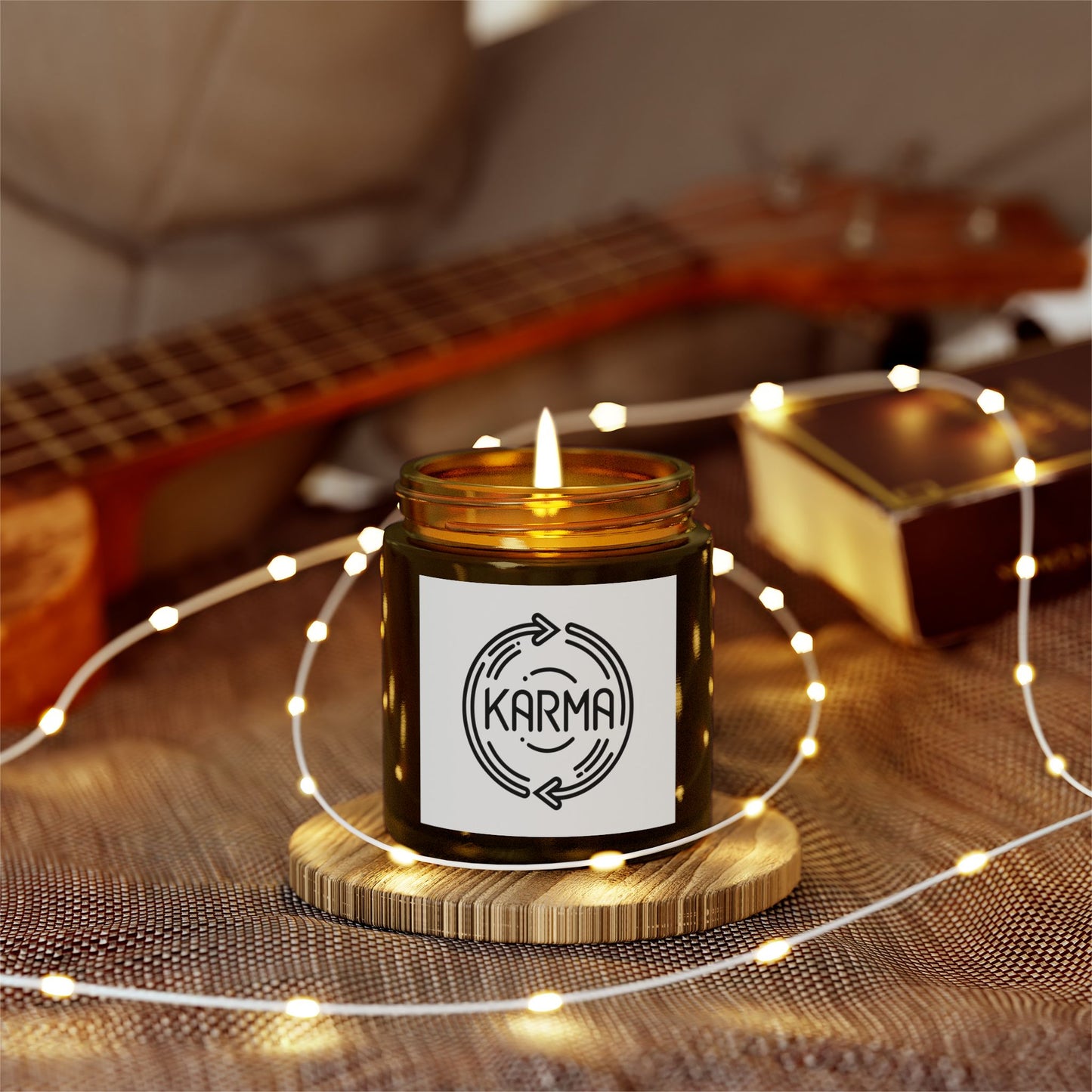 KARMA - Natural & Non Toxic 🌱 - Scented Candle Coconut Apricot Wax