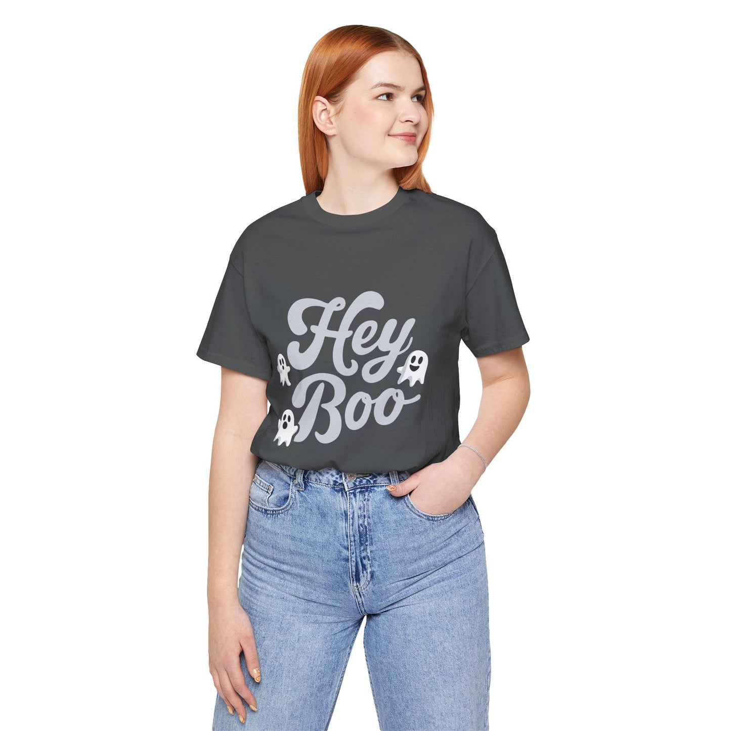 Exclusive Halloween Hey Boo - T-Shirt - Fun colors 🧡🩶🩷