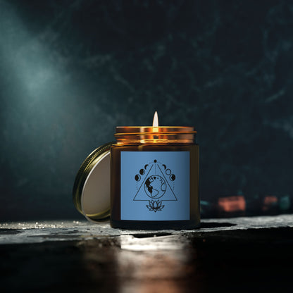Triangle Moon Phase & Lotus - Natural & Non Toxic 🌱 - Scented Candle Coconut Apricot Wax