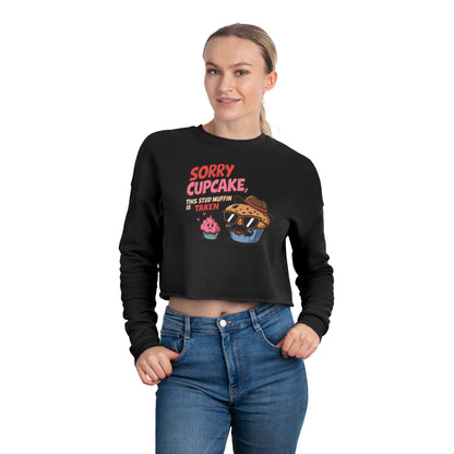 SORRY CUPCAKE - Valentine's Day 🩷 Women's Cropped Sweatshirt - Unique Design & Limited Edition ✨