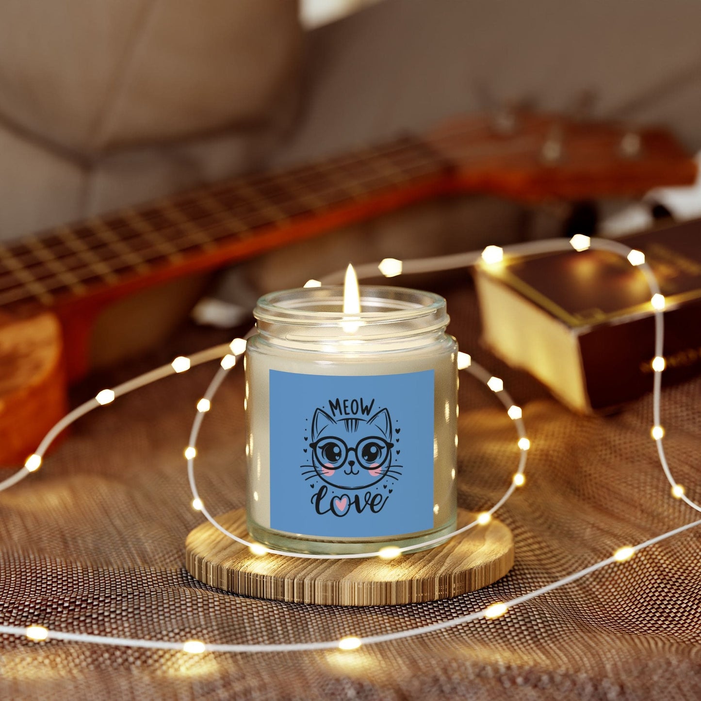 MEOW Love  - Natural & Non Toxic 🌱 - Scented Candle Coconut Apricot Wax