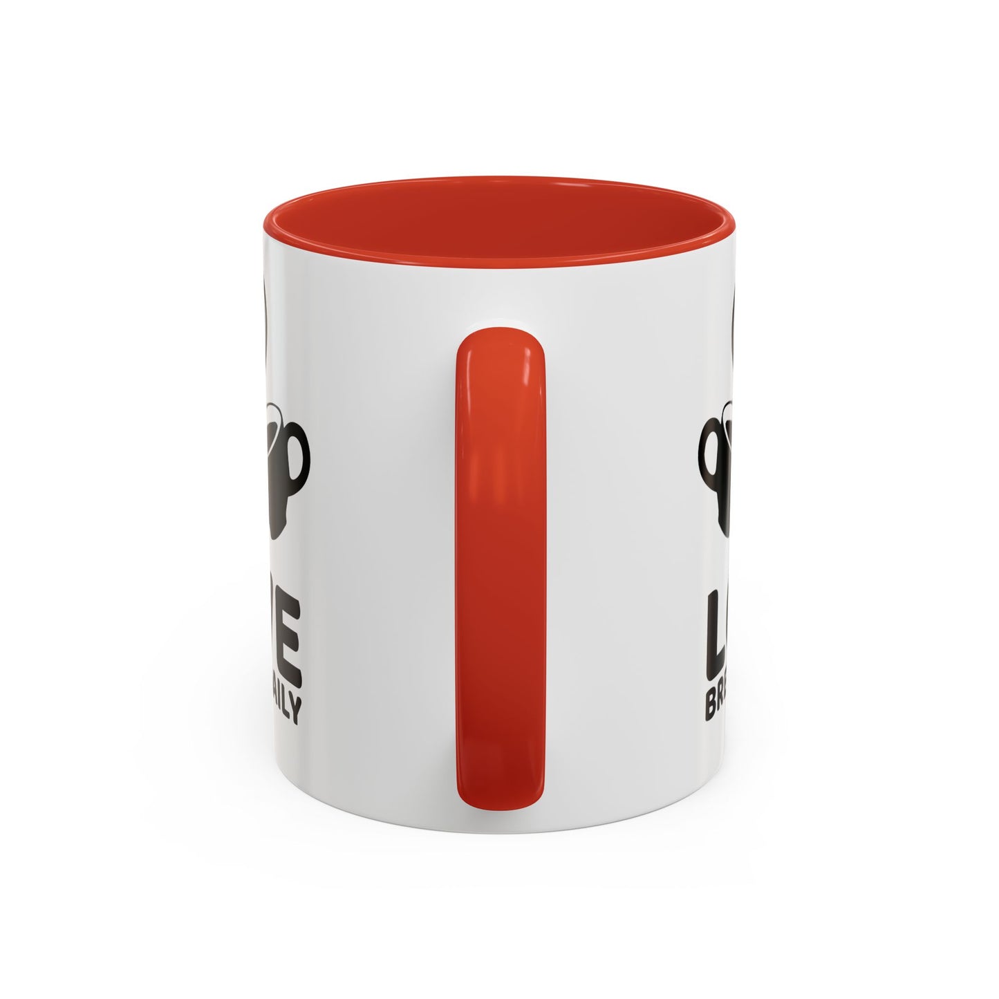 LOVE Brewed Daily - Accent Coffee Mug (11, 15 oz) - Double sided design - Special & Limited Edition