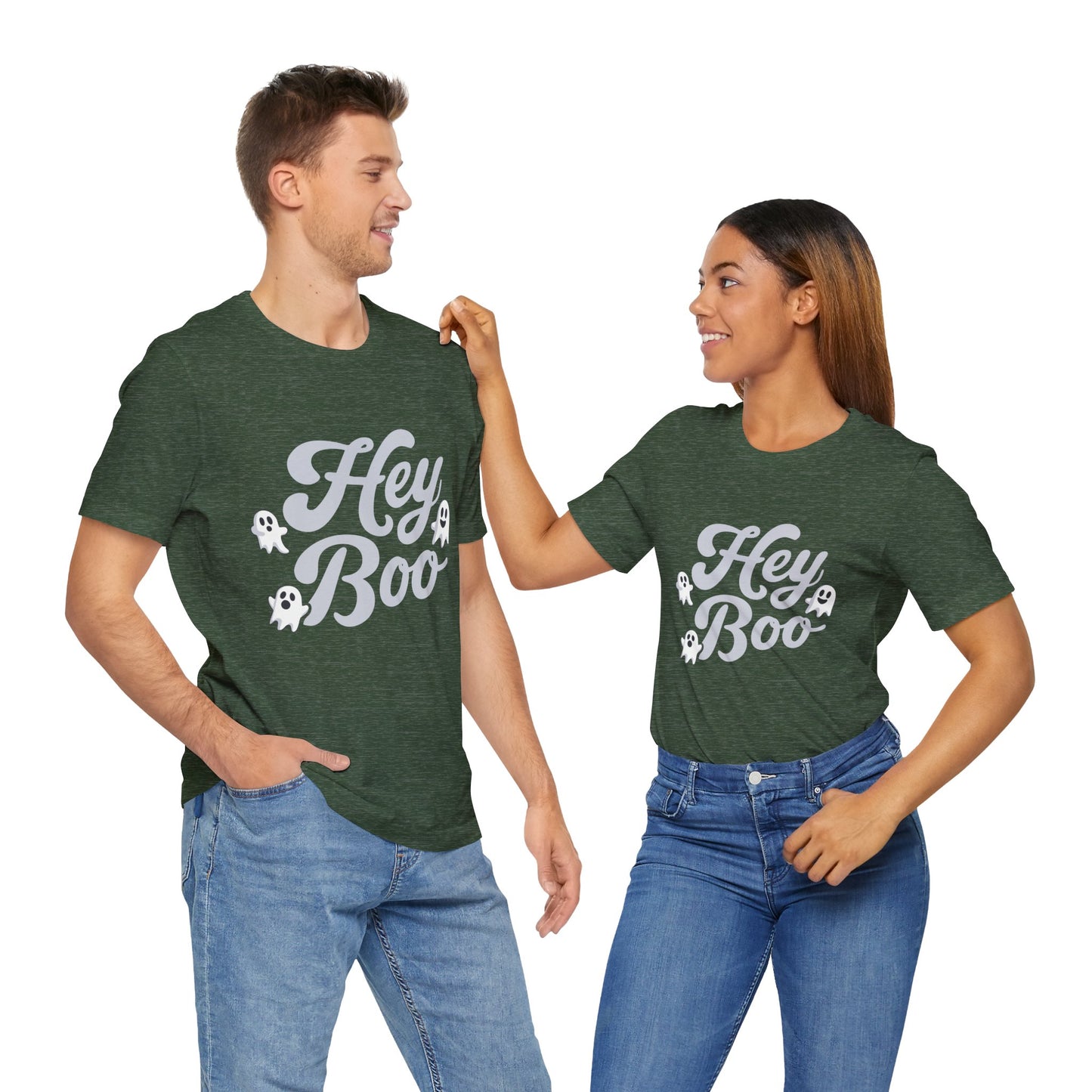Exclusive Halloween Hey Boo - T-Shirt - Fun colors 🧡🩶🩷