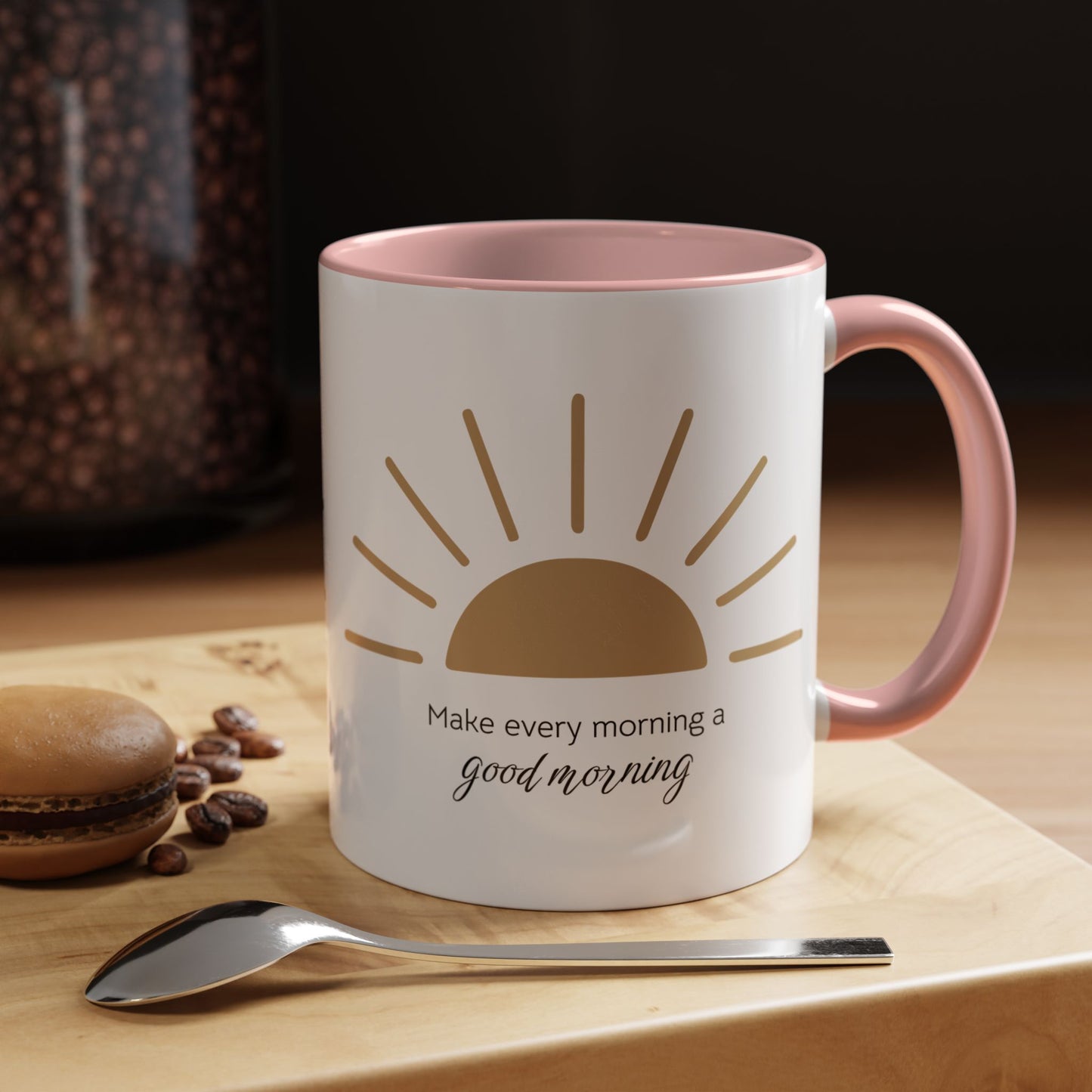 Make every morning a good morning ☀️ - Accent Coffee Mug (11, 15 oz) - Double sided design