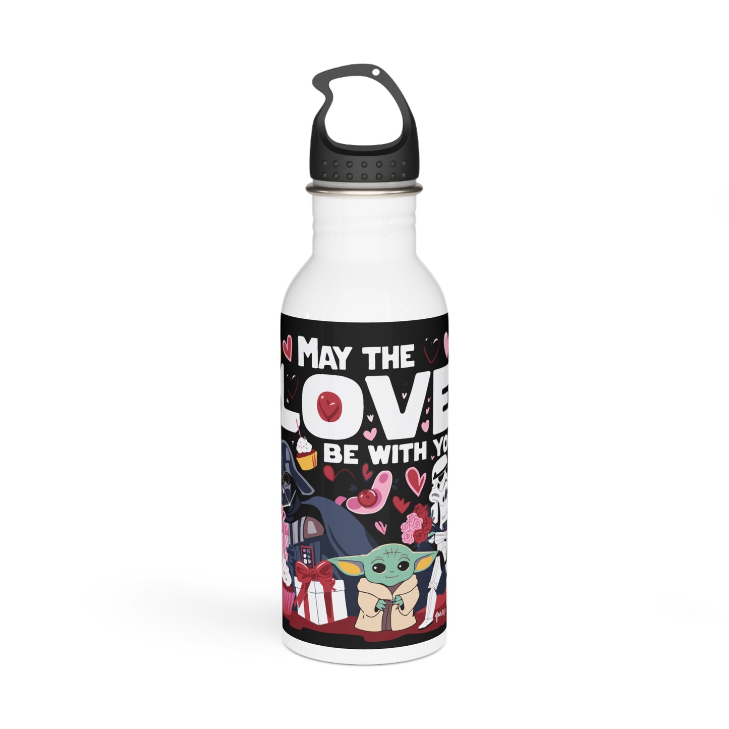 May The LOVE Be With You- Valentine's Day - Stainless Steel Water Bottle 20oz