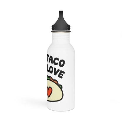 LET'S TACO 'BOUT LOVE - Valentine's Day - Stainless Steel Water Bottle 20oz