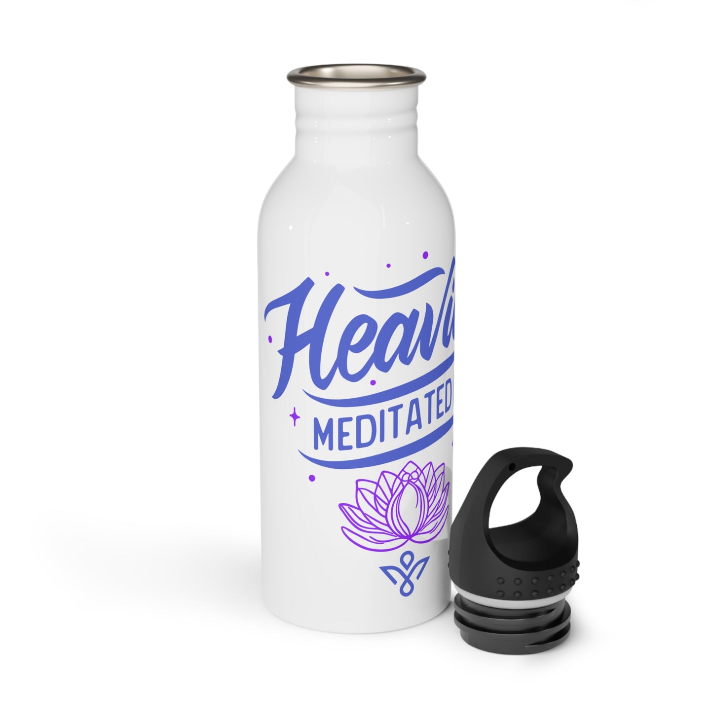 Heavily Meditated - Stainless Steel Water Bottle 20oz