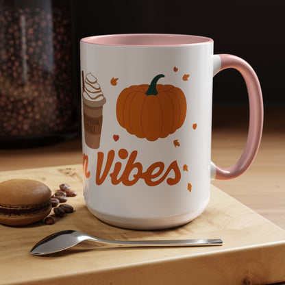 Autumn Vibes 🧡 - Accent Coffee Mug (11, 15 oz) - Wrap around design
