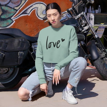 Love - Valentine's Day Women's Cropped Sweatshirt - Limited Edition