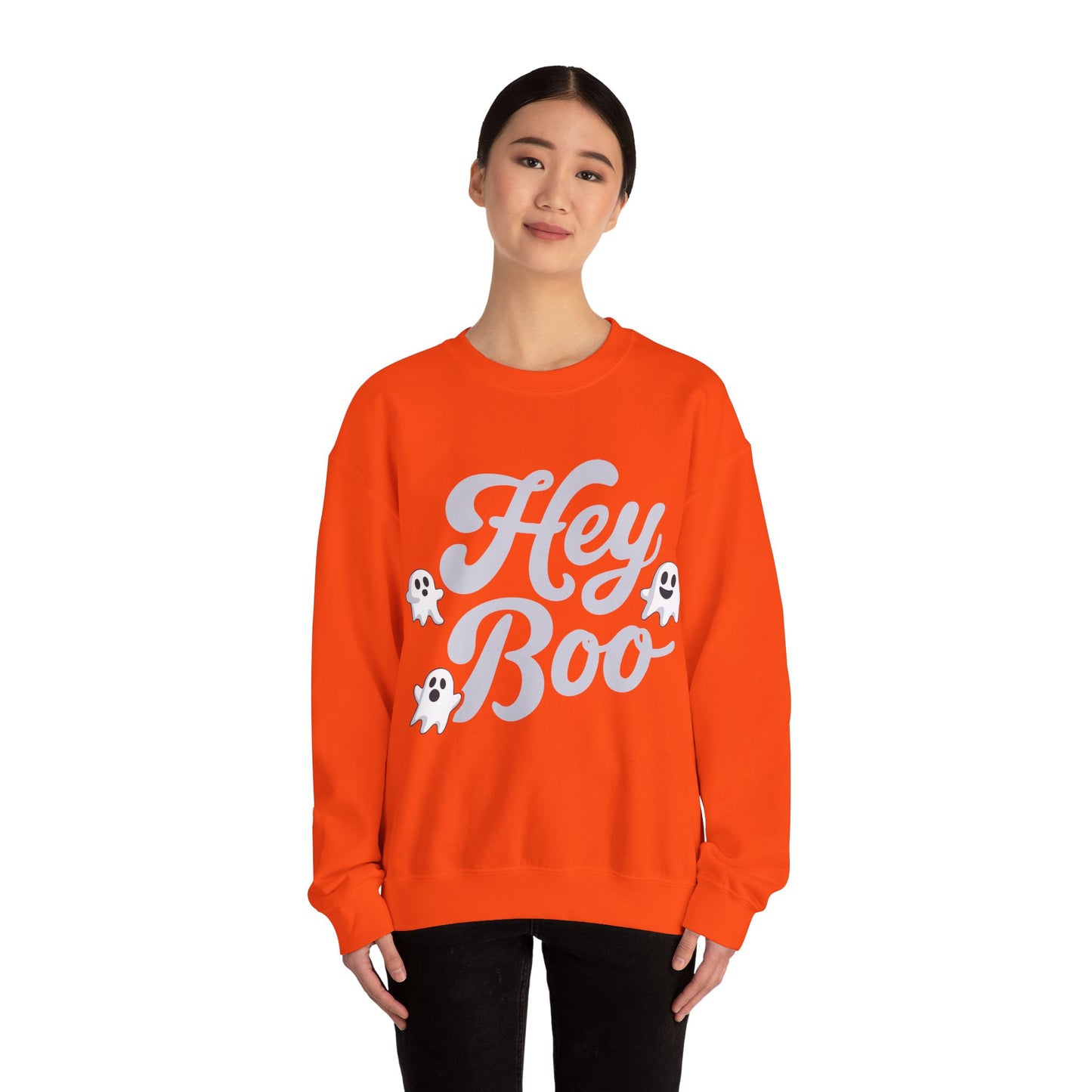 Exclusive Halloween Hey Boo - Sweatshirt - Fun colors 🧡🩶🩷