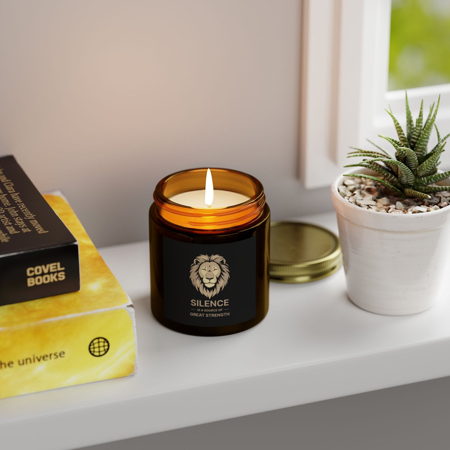 Silence is a great source of strength - Natural & Non Toxic 🌱 - Scented Candle Coconut Apricot Wax