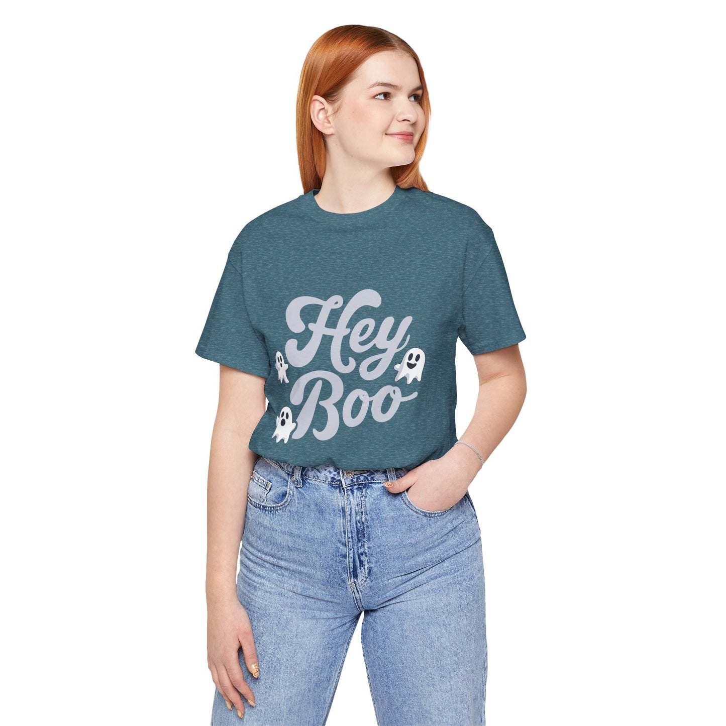 Exclusive Halloween Hey Boo - T-Shirt - Fun colors 🧡🩶🩷
