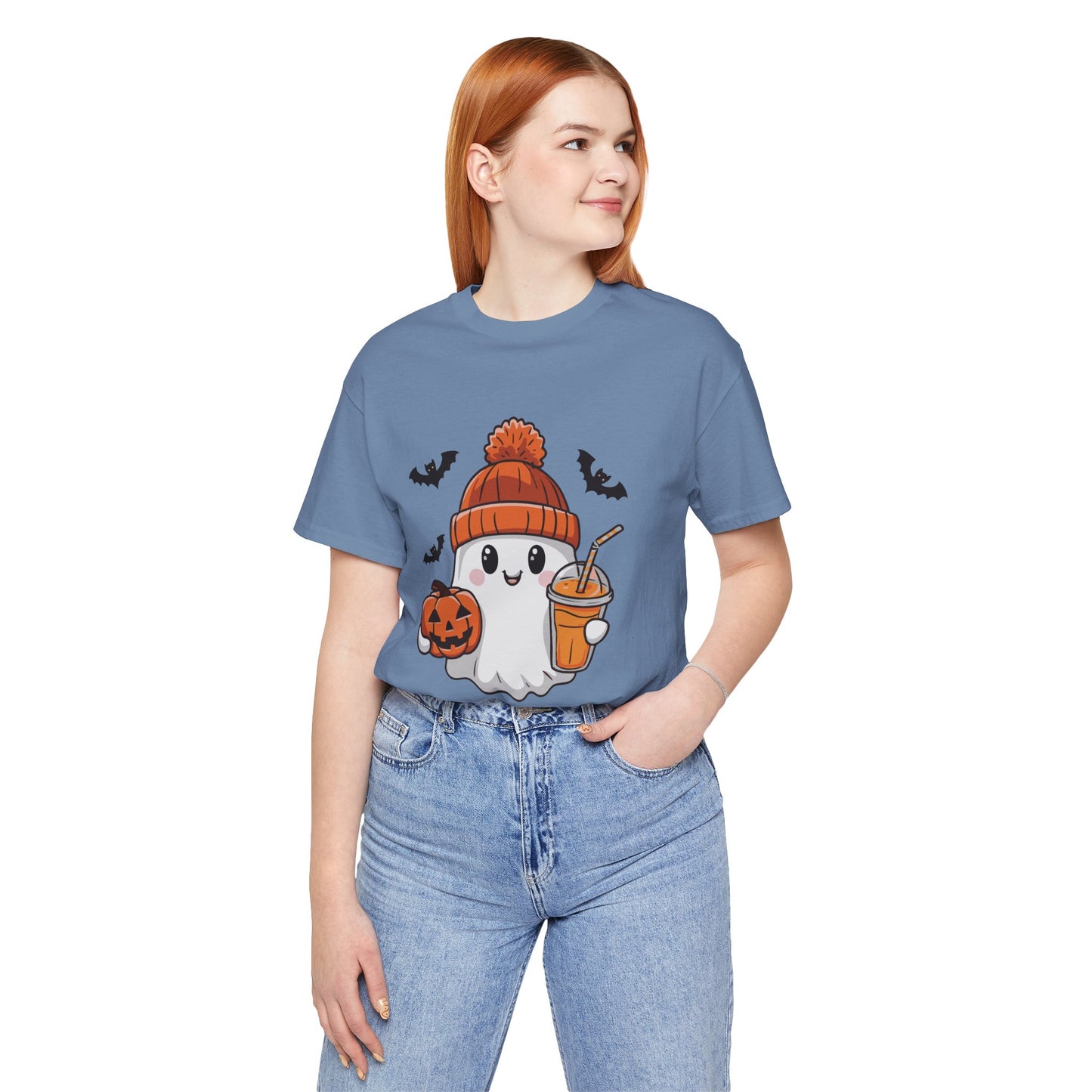 Exclusive Halloween Cute Pumpkin Spice Ghost - Sweatshirt - Fun colors 🧡🩶🩷