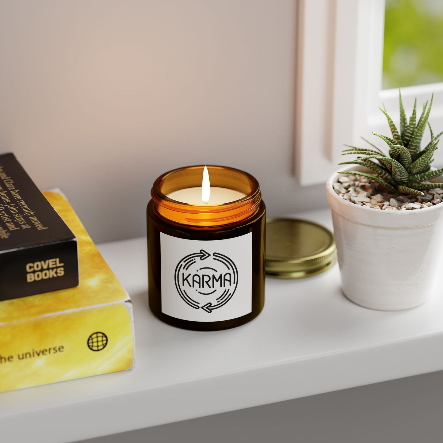 KARMA - Natural & Non Toxic 🌱 - Scented Candle Coconut Apricot Wax