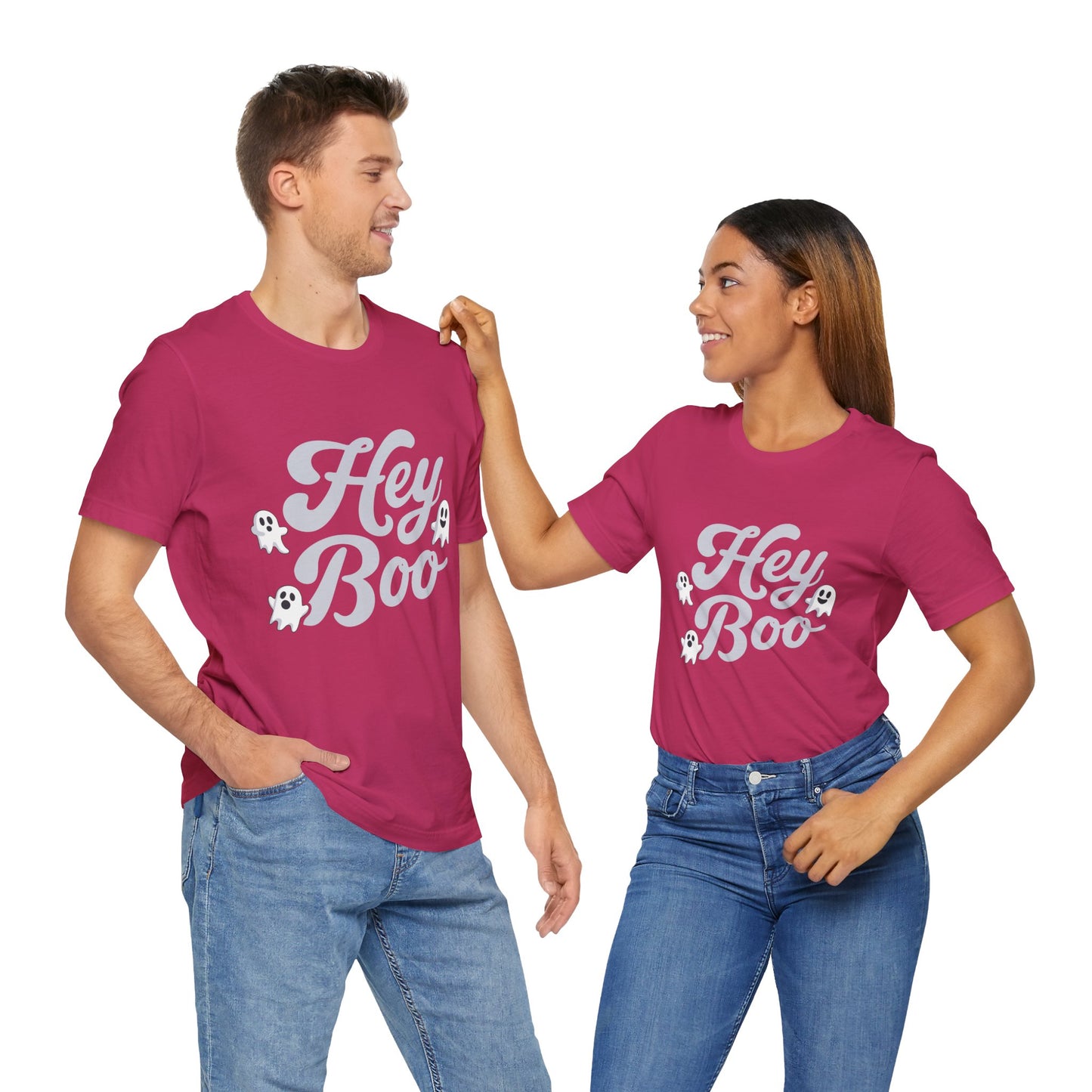 Exclusive Halloween Hey Boo - T-Shirt - Fun colors 🧡🩶🩷