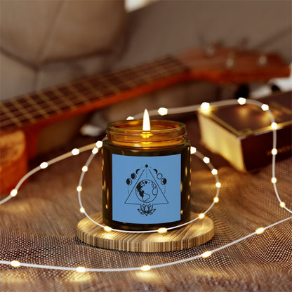 Triangle Moon Phase & Lotus - Natural & Non Toxic 🌱 - Scented Candle Coconut Apricot Wax